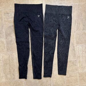 Gymshark adapt animal and safari seamless gym leggings size small scrunch butt